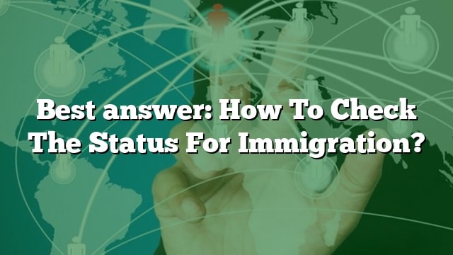 Best Answer: How To Check The Status For Immigration?