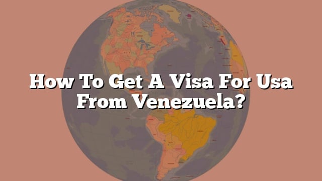 tourist visa usa from venezuela