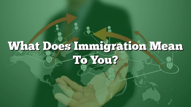 What Does Immigration Mean To You